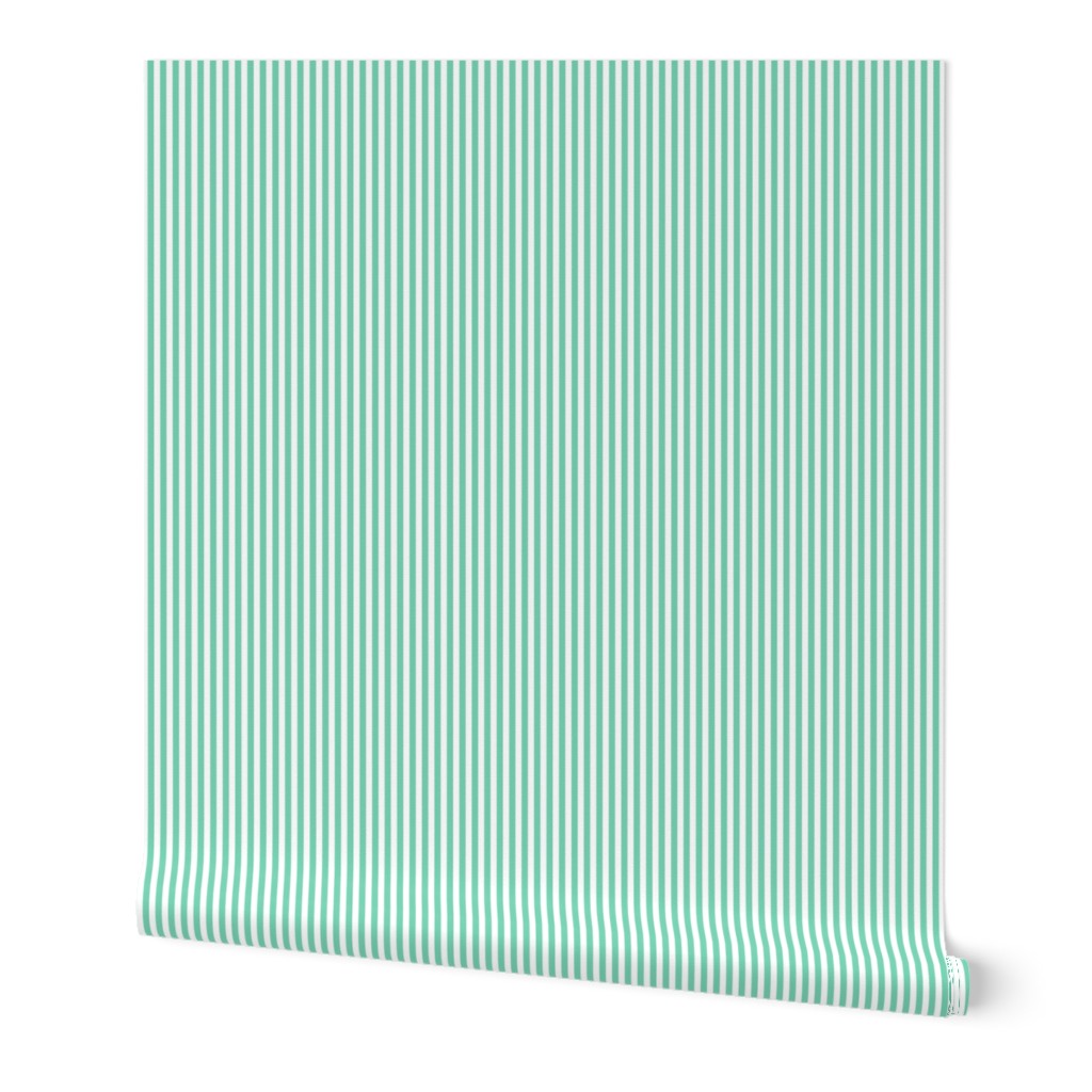 sea foam green vertical stripes .25"