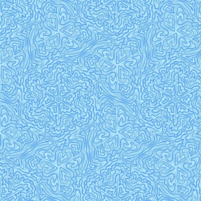 Topographic Snowflake Blue