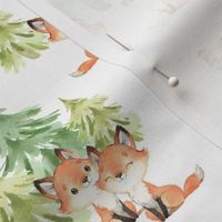 Watercolor Baby Fox Forest Nursery