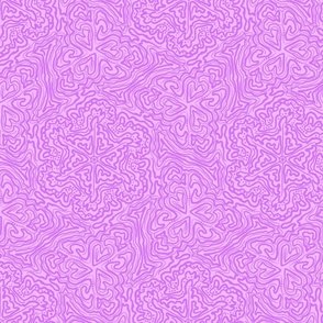 Topographic Snowflake Pink and Purple