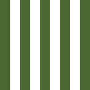 hunter green vertical 2" stripes LG