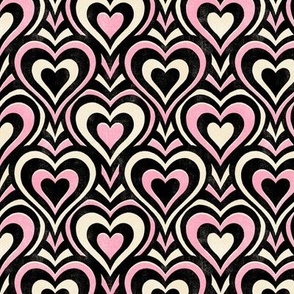 Sweethearts - medium - black, pink, and cream