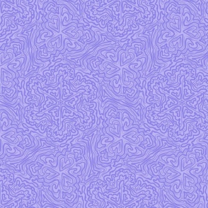Topographic Snowflake Lavender and Purple