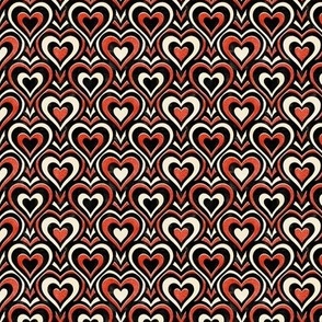 Sweethearts - small - black, red, and cream