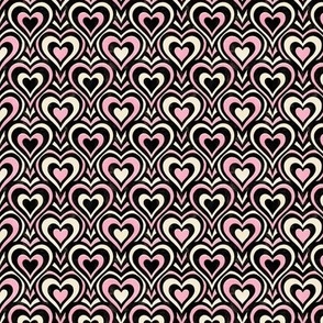 Sweethearts - small - black, pink, and cream