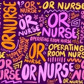 OR Nurse Scribbles Pink Sunset