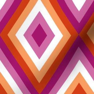 Lesbian Pride Flag Geometric pattern 