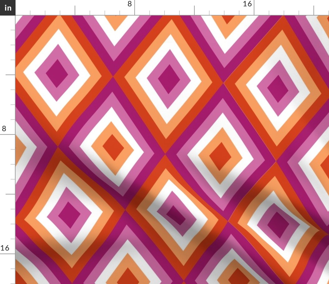 Lesbian Pride Flag Geometric pattern 