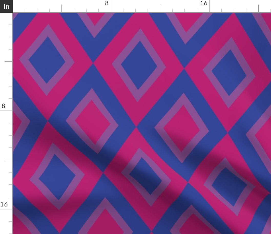 Bisexual Pride Flag Geometric Pattern 