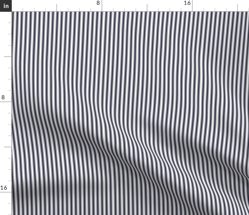 midnight blue ticking stripes