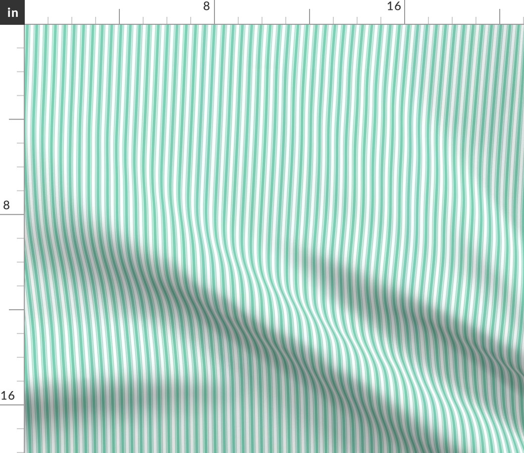 sea foam green ticking stripes