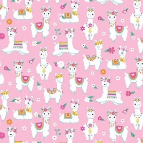 Happy_Spring_Llamas_Pink