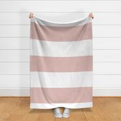 dusty pink stripes HUGE 12"