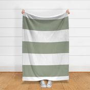 sage green stripes HUGE 12"