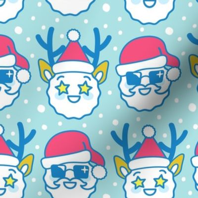 Kawaii Snowballs Santa & Reindeer