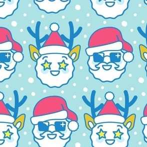 Kawaii Snowballs Santa & Reindeer