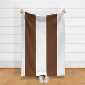 chocolate brown vertical stripes HUGE 12"