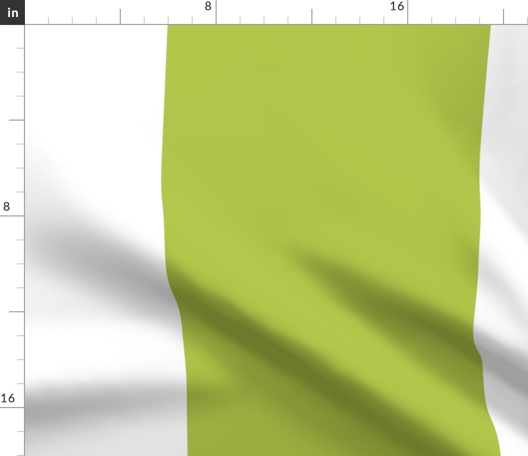 lime green vertical stripes HUGE 12"
