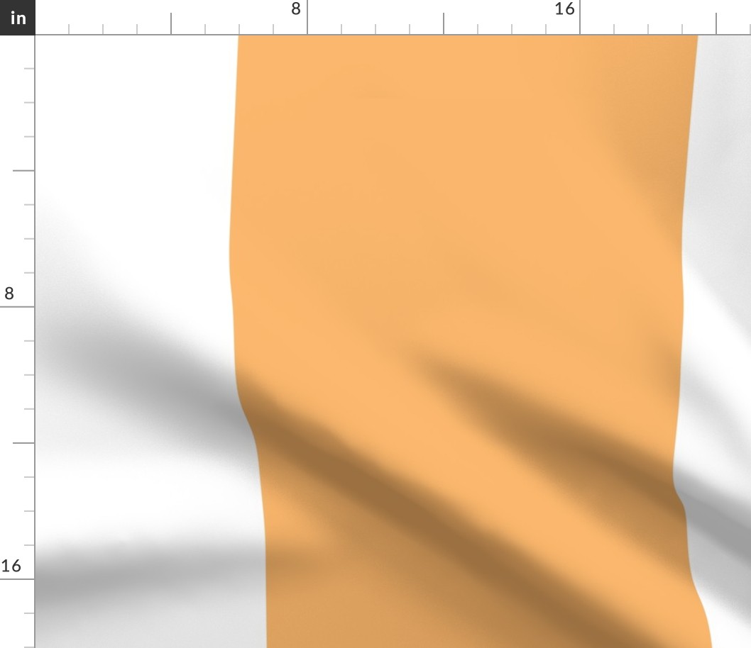 mango orange vertical stripes HUGE 12"