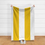 mustard yellow vertical stripes HUGE 12"