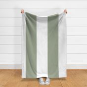 sage green vertical stripes HUGE 12"