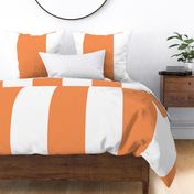 tangerine orange vertical stripes HUGE 12"