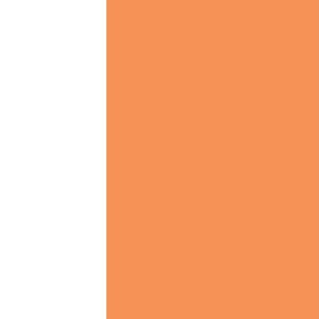 tangerine orange vertical stripes HUGE 12"