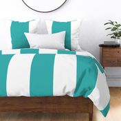 teal vertical stripes HUGE 12"