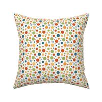 Small Scale Groovy Dots Retro Polkadots Halloween Coordinate on White
