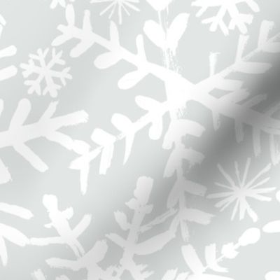 Painted Snowflakes - Grey Bkg - Biggie Scale