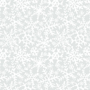 Painted Snowflake - Grey Bkg