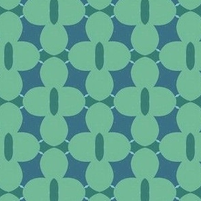 Green and blue abstract geometric design 5