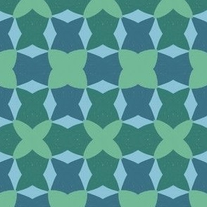 Green and blue abstract geometric design 3