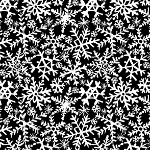 Painted Snowflake - Black Bkg