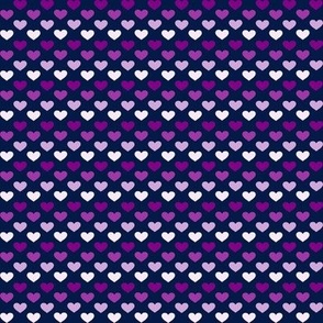 Tiny Hearts in Purple Tones