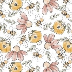 Bumble Bee Fabric Wallpaper and Home Decor  Spoonflower