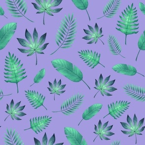 tropical leaf purple