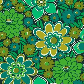 Nellie Groovy Garden (Green) - Large