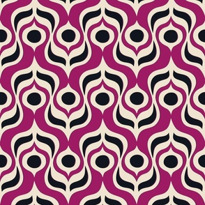 Eidos - 70s Op Art Ogee (Purple) - Small