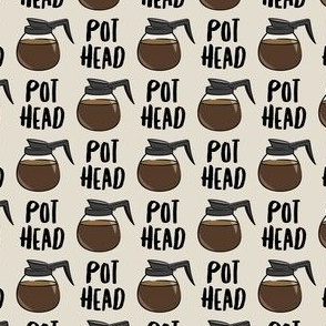 (small scale) pot head - coffee pots - beige - C21
