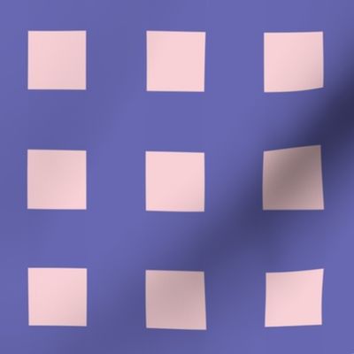 Very Peri and Cotton Candy squares - small - periwinkle squares, periwinkle grid