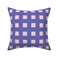 Very Peri and Cotton Candy squares - small - periwinkle squares, periwinkle grid