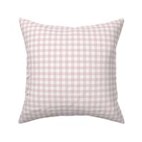3/8" Pastel Rose Pink Gingham: Small Antique Rose Gingham Check, Buffalo Plaid