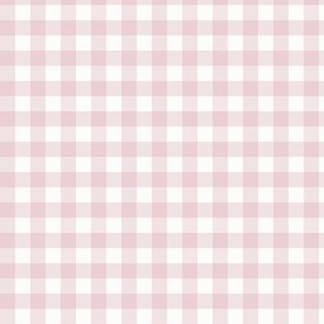 3/8" Pastel Rose Pink Gingham: Small Antique Rose Gingham Check, Buffalo Plaid