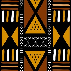 African Bogolan Mud Cloth Fabric  178