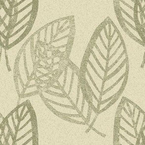 Leaves sepia green botanical 