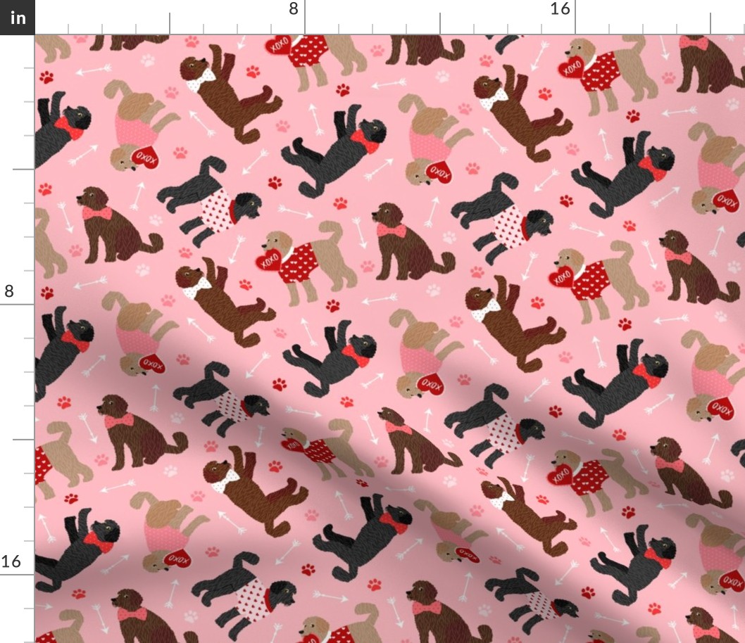 Doodle Valentine Labradoodle / Goldendoodle Dog Pink