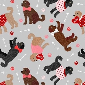 Doodle Valentine Labradoodle / Goldendoodle Dog Gray