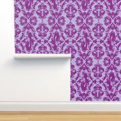 Mermaid Damask (Purple)