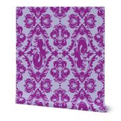 Mermaid Damask (Purple)